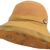 XBKPLO Sun Hats Visor Wide Brim Beach Cap Foldable Casual Summer Hat Flower Breathable Hat Ladies Fashion Wild for Women