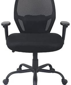 AmazonBasics Big & Tall Swivel Office Chair - Mesh with Lumbar Support, 450-Pound Capacity - Black, BIFMA Certified