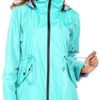 Avoogue Rain Jacket Women Outdoor Travel Windbreaker Waterproof Sports Raincoat