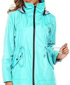 Avoogue Rain Jacket Women Outdoor Travel Windbreaker Waterproof Sports Raincoat