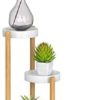 Bamboo Plant Stands Indoor, 3 Tier Tall Corner Plant Stand Holder & Plant Display Rack for Outdoor Garden (3 Tier -1)