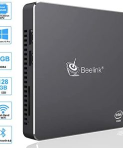 Beelink T34 Mini Pc Quad Core Intel Celeron N3450 Processor, Windows 10 Pro Mini Desktop Computer, 8GB DDR3/128GB SSD, 2.4G/5G Dual WiFi, Gigabit Ethernet, 4K HD Dual HDMI Ports, BT4.0