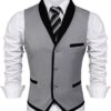 COOFANDY Men's Suit Vest Slim Fit Business Wedding Vests Dress Waistcoat