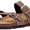 CUSHIONAIRE Women's Luna Cork Footbed Sandal with +Comfort