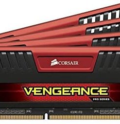 Corsair CMY32GX3M4A1600C9R Vengeance Pro 32GB (4x8GB) DDR3 1600 MHz (PC3 12800) Desktop, Red 1.5V