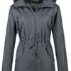 Daxvens Women Rain Jackets Waterproof Lightweight Raincoat Outdoor Active Windbreaker with Hood