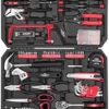 EXCITED WORK 198-Piece Home Repair Tool Set,General Household Hand Tool Kit with Hammer, Pliers, Wrenches, Sockets and Toolbox Storage Case