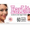 EarLite 60 patches Invisible Earring Ear Support Waterproof Patches in ZipLock Pouch - Made in USA
