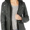 GUESS Women's Faux Leather Zip Front Scuba Jacket