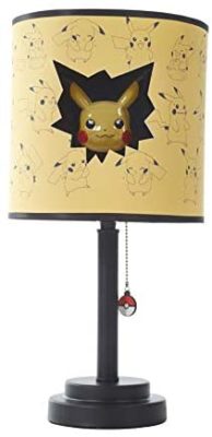 Idea Nuova Pokemon Die Cut Double Shade Table Lamp, Yellow