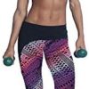 JSPOYOU High Waist Fitness Yoga Sport Pants Printed Stretch Cropped Leggings