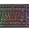 KOLMAX Gaming Keyboard,Rainbow LED Backlit Quiet Keyboard for Office, USB 12 Multimedia Keys,19 Keys Anti-ghosting Computer Office Keyboard 104 Keys for Windows PC Mac Gaming Black