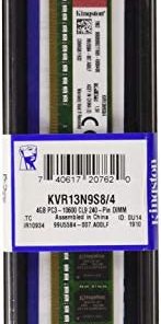 Kingston Technology (KVR13N9S8/4) 4GB 1333 MHz 240-Pin DDR3 SDRAM Memory  Module