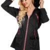 LOMON Rain Coats for Women, Lightweight Waterproof Hooded Raincoat Active Outdoor Rain Jacket Windbreaker