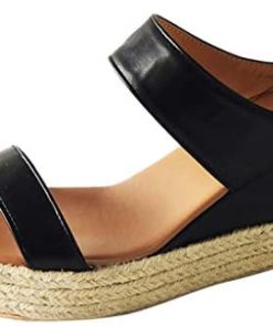 LUDAY Women’s Casual Wedge Sandals, Summer Leopard Printed Espadrille Platform Sandals Beach Flip Flops