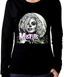 Misfits Vampire Girl Women Long Sleeve T-Shirts Sleeved Tops