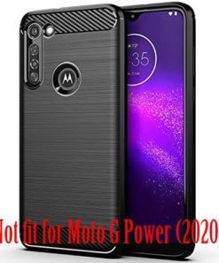 Moto G8 Power case,Motorola G8 Power case,MAIKEZI Soft TPU Slim Fashion Anti-Fingerprint Non-Slip Protective Phone Case Cover for Motorola Moto G8 Power(Black Brushed TPU)