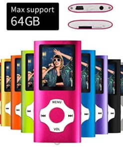 Mymahdi MP3/MP4 Portable Player,1.8 Inch LCD Screen,Max Support 64GB,Pink