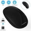 Newest Portable Mouse, Slide Stylish Rechargeable Wireless Mouse - Acedada 2.4G Noiseless Optical Small Mice with Nano USB and Type C Receiver for Laptop, MacBook, iMac, PC, Computer, Notebook - Black
