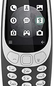 Nokia 3310 3G - Unlocked Single SIM Feature Phone (AT&T/T-Mobile/MetroPCS/Cricket/Mint) - 2.4 Inch Screen - Charcoal
