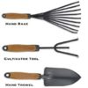 OLMSTED FORGE Garden Tool Set, 5 Pieces, Heavy Duty Powder Coated Steel, Cork Handle