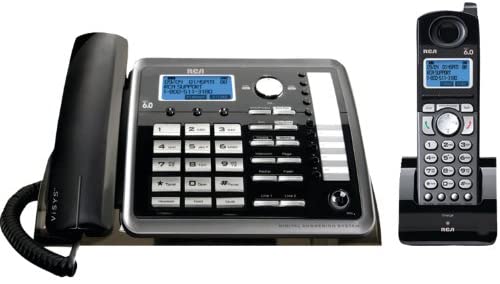 RCA 25255RE2 Dect_6.0 2-Handset 2-Line Landline Telephone,Black