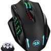 Redragon M908 Impact RGB LED MMO Mouse with Side Buttons Laser Wired Gaming Mouse with 12,400DPI, High Precision, 19 Programmable Mouse Buttons