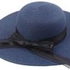 Romacci Women Summer Sun Hat Straw Hat Wide Brim Ribbon Bow Boho Beach Cap