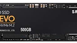 Samsung  (MZ-V7E500BW) 970 EVO SSD 500GB - M.2 NVMe Interface Internal Solid State Drive with V-NAND Technology, Black/Red