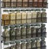 Sorbus Spice Rack Organizer [4 Tier] Country Rustic Chicken Herb Holder, Wall Mounted Storage Rack, Great for Storing Spices, Household Items and More (Black)