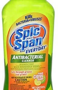 Spic and Span Everyday Antibacterial Multi-Surface Cleaner, Fresh Citrus Scent | Disinfectant | Kills Household Germs | Cuts Through Grease and Grime - 28 Ounce Each Refill (Pack of 4)