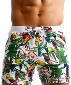 Taddlee Men Swimwear Swimsuits Flower Print Surf Board Boxer Shorts Trunks Long