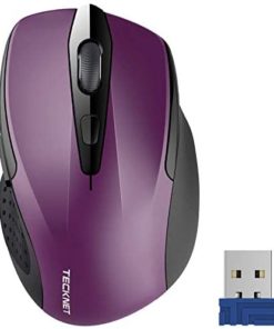 TeckNet Pro 2.4G Ergonomic Wireless Optical Mouse with USB Nano Receiver for Laptop,PC,Computer,Chromebook,Notebook,6 Buttons,24 Months Battery Life, 2600 DPI, 5 Adjustment Levels