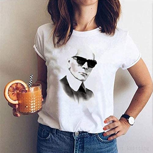 Teepink Summer Karl Lagerfeld Camisetas Womenshirt Couple Clothes