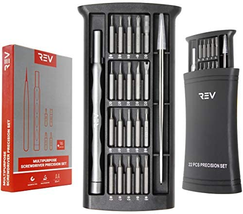 VViViD REV 22 Piece Multi-Purpose Precision Electronics Repair Pocket Screwdriver Toolkit for glasses, iphone, macbook and more