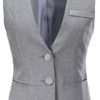 Vocni Women V-Neck Business Slim Fit Skinny Button Down Suit Dressy Vests Waistcoat