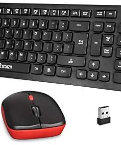 Wireless Keyboard and Mouse Combo ，DPI 1600, 2.4GHz Wireless Connection, Long Battery Life, Computer Keyboard and Mouse for PC, Desktop.Laptop, RECCAZR WC500 Design for Office and Home (Black)
