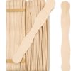 Wooden 8” Fan Handles, Wedding Programs, or Paint Mixing, Pack 100, Jumbo Craft Popsicle Sticks for Auction Bid Paddles, Wooden Wavy Flat Stems for any DIY Crafting Supplies Kit, by Woodpeckers