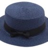 XBKPLO Sun Hats for Women Visor Straw Cap Summer Beach Classic Solid Travel Fisherman Hat UPF 50+ Fashion Ladies Wild Accessories